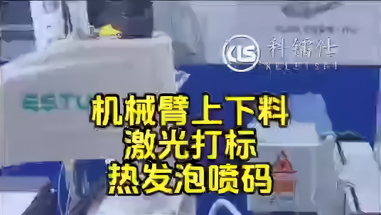 机械臂上下料 激光打标 热发泡喷码